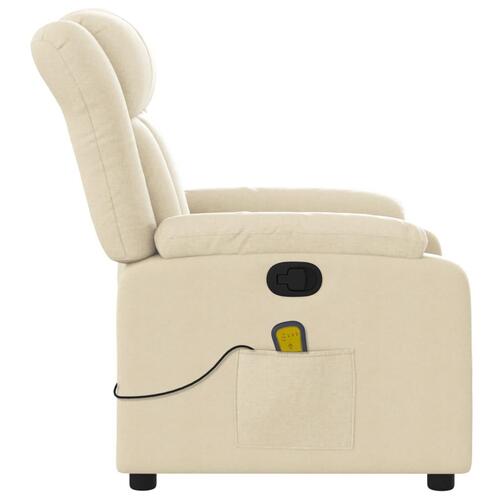 Massagestol stof cremefarvet