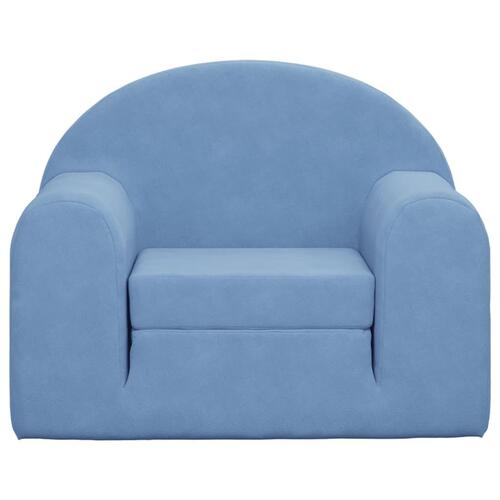 Sovesofa til børn blødt plys blå