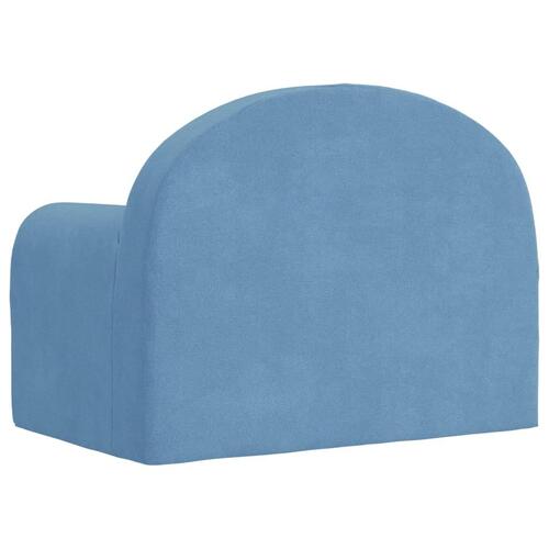 Sovesofa til børn blødt plys blå