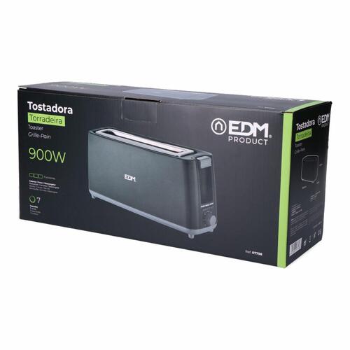 Brødrister EDM Black Design Lang 900 W