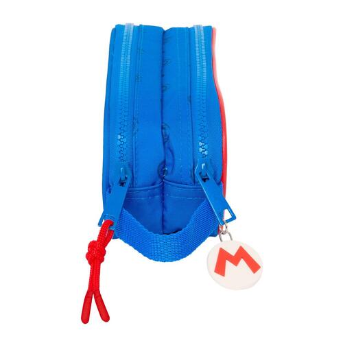 Dobbelt carry-all Super Mario Play Blå Rød 21 x 8 x 6 cm