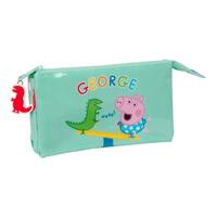 Dobbelt carry-all Peppa Pig George Mint 22 x 12 x 3 cm