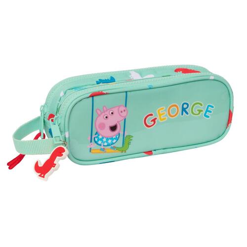 Dobbelt carry-all Peppa Pig George Mint 21 x 8 x 6 cm