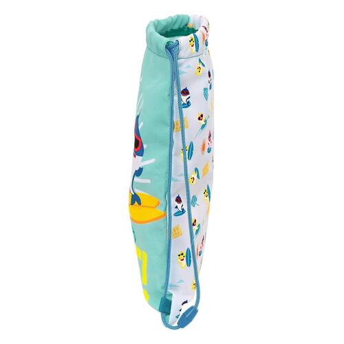 Rygsæk med Snore Baby Shark Surfing Blå Hvid 26 x 34 x 1 cm