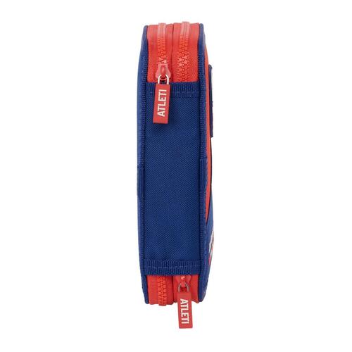 Dobbelt penalhus Atlético Madrid Blå Rød 12.5 x 19.5 x 4 cm (28 Dele)