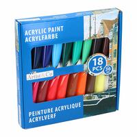 Sæt med akrylmaling Artist&CO 18 Dele 36 ml