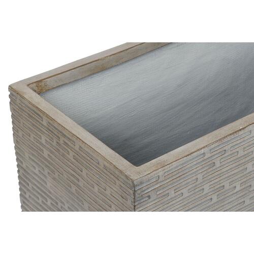 Plantekasse Home ESPRIT Beige Glasfiber Magnesium 74,5 x 37,5 x 37,5 cm