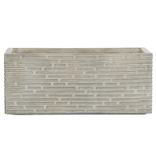 Plantekasse Home ESPRIT Beige Glasfiber Magnesium 74,5 x 37,5 x 37,5 cm