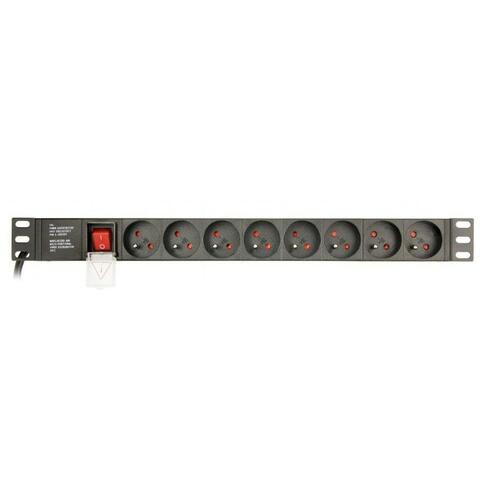 Schuko 19 "8 Way multistikdåse med tænd/slukkontakt GEMBIRD EG-PDU-014-FC14 (3 m)