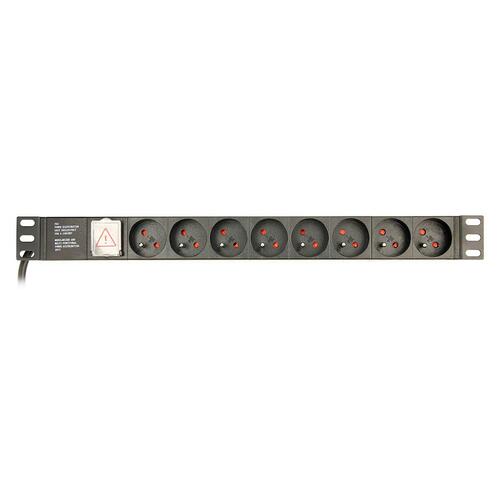 Schuko 19 "8 Way multistikdåse med tænd/slukkontakt GEMBIRD EG-PDU-014-FC14 (3 m)