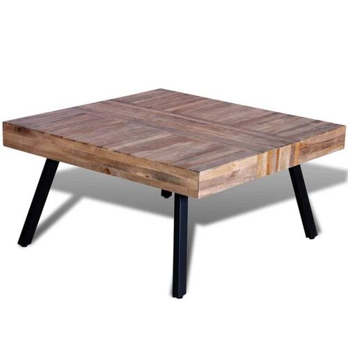 Sofabord genbrugstræ teak firkantet