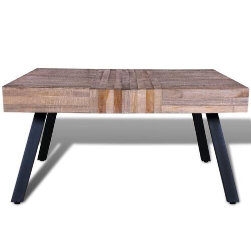 Sofabord genbrugstræ teak firkantet