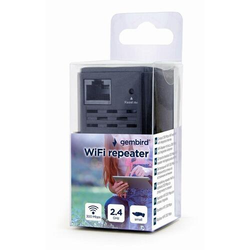 GEMBIRD WNP-RP300-03-BK Wi‑Fi forstærker (EU-stik, sort)