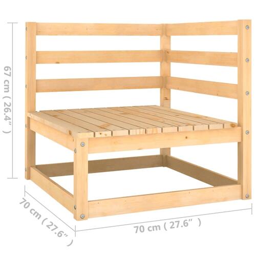 2-personers havesofa m. hynder massivt fyrretræ
