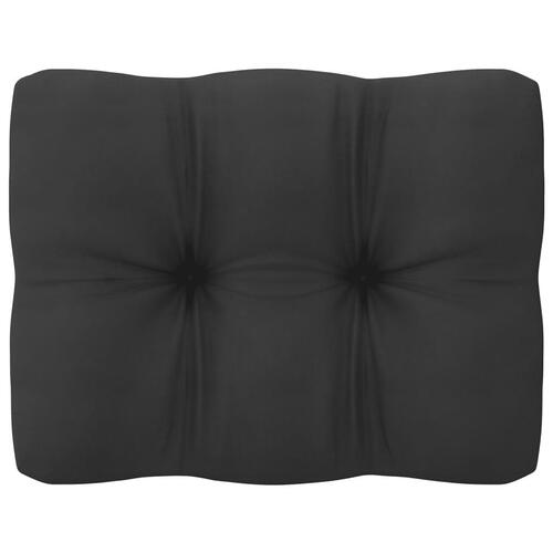 Midterdele til havesofa antracit hynder 2 stk. massivt fyrretræ