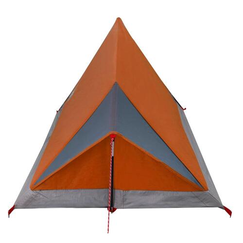 2-personers campingtelt vandafvisende grå og orange