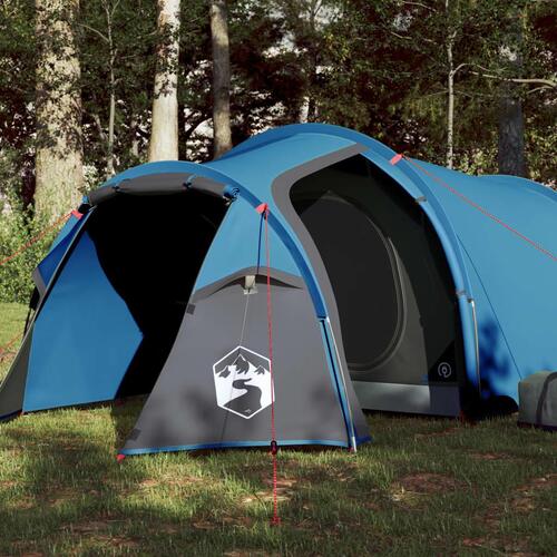 3-personers campingtelt vandafvisende blå