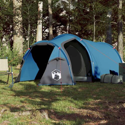 3-personers campingtelt vandafvisende blå
