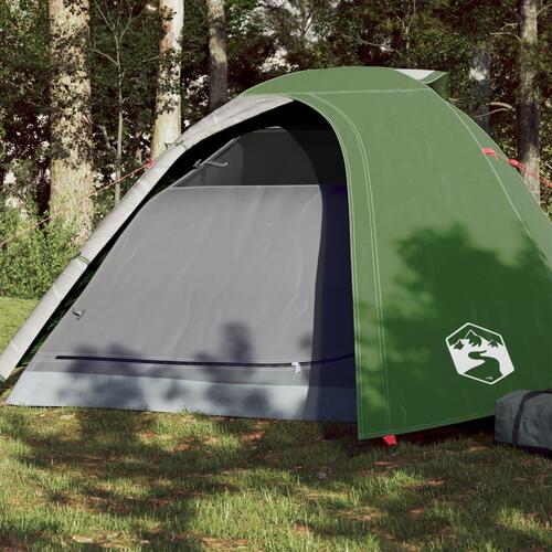 4-personers campingtelt vandafvisende kuppel grøn