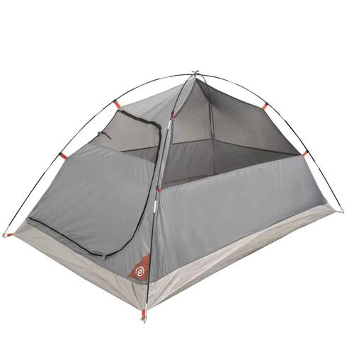 4-personers campingtelt vandafvisende grå og orange