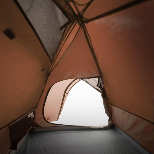 3-personers campingtelt vandafvisende kuppel orange