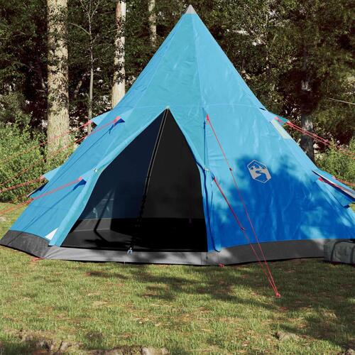 4-personers campingtelt vandafvisende blå