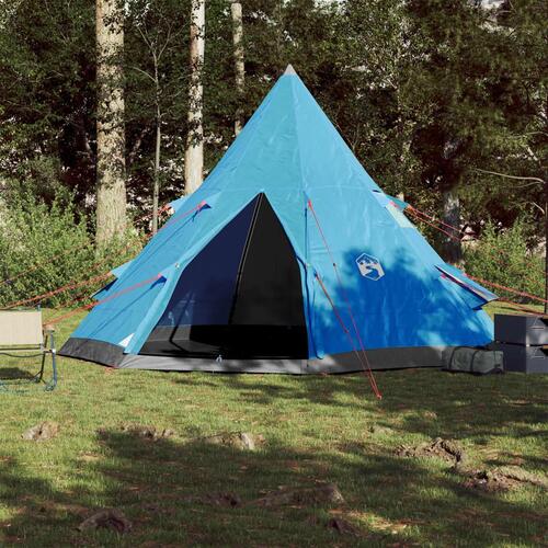4-personers campingtelt vandafvisende blå