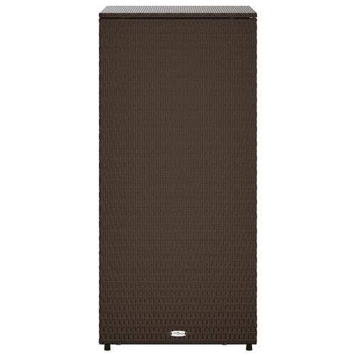Opbevaringsskab til haven 50x55x115 cm polyrattan brun