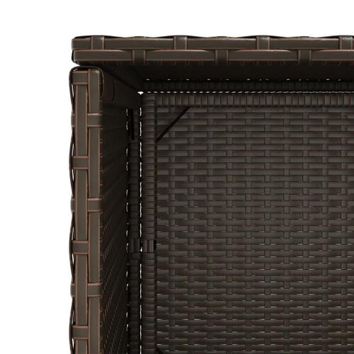 Opbevaringsskab til haven 50x55x115 cm polyrattan brun