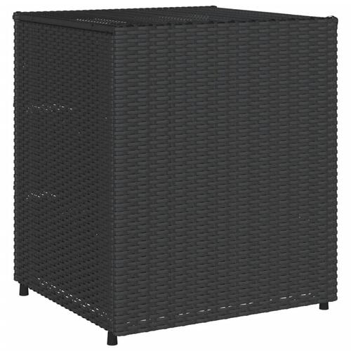 Opbevaringsskab til haven 55x59x69 cm polyrattan sort