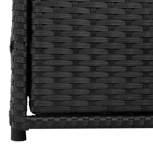 Opbevaringsskab til haven 55x59x69 cm polyrattan sort