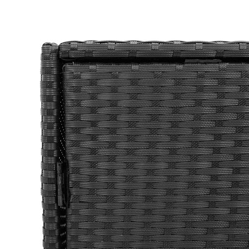 Opbevaringsskab til haven 55x59x69 cm polyrattan sort