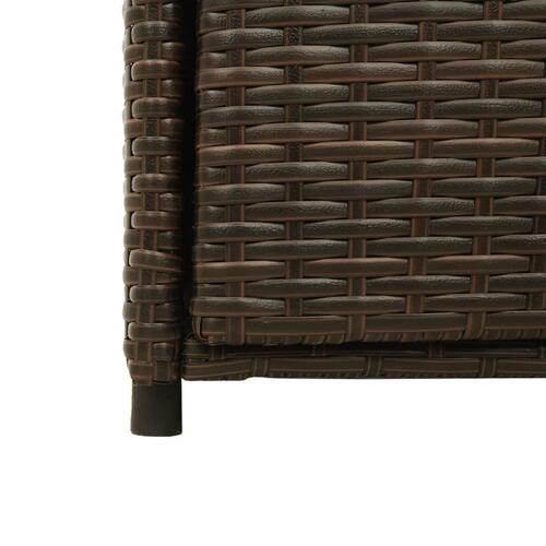 Opbevaringsskab til haven 55x55x111 cm polyrattan brun