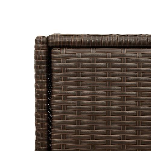 Opbevaringsskab til haven 55x55x111 cm polyrattan brun