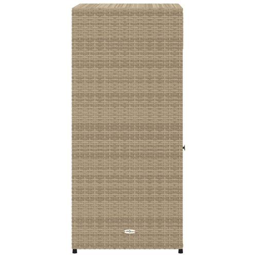 Opbevaringsskab til haven 55x55x111 cm polyrattan beige