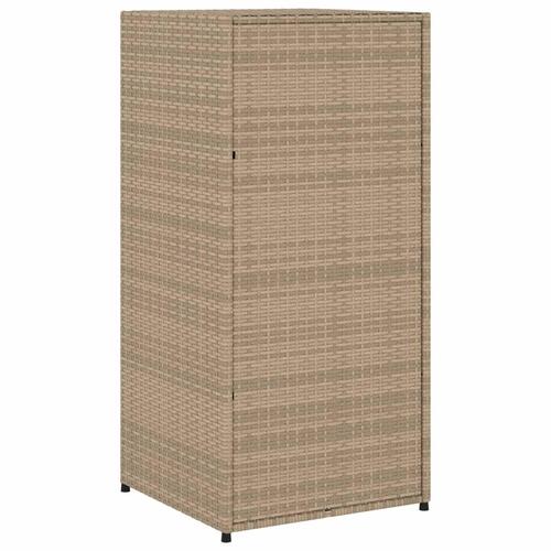Opbevaringsskab til haven 55x55x111 cm polyrattan beige