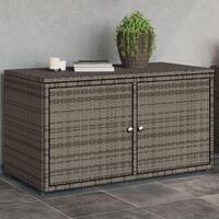Opbevaringsskab til haven 110x55x60,5 cm polyrattan grå