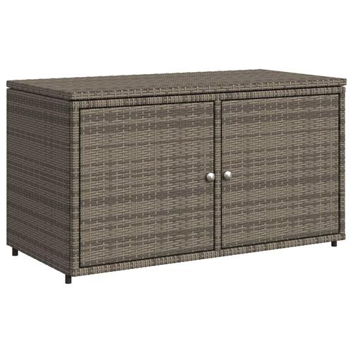 Opbevaringsskab til haven 110x55x60,5 cm polyrattan grå
