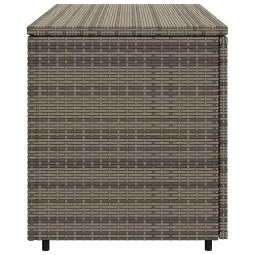 Opbevaringsskab til haven 110x55x60,5 cm polyrattan grå