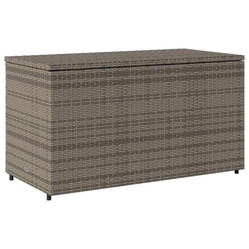 Opbevaringsskab til haven 110x55x60,5 cm polyrattan grå