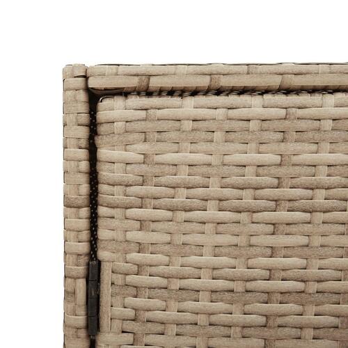 Opbevaringsskab til haven 83x45x76 cm polyrattan beige