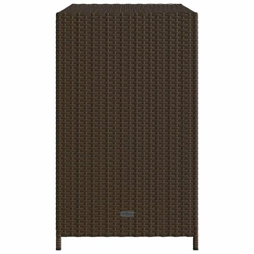 Opbevaringsskab til haven 83x45x76 cm polyrattan brun