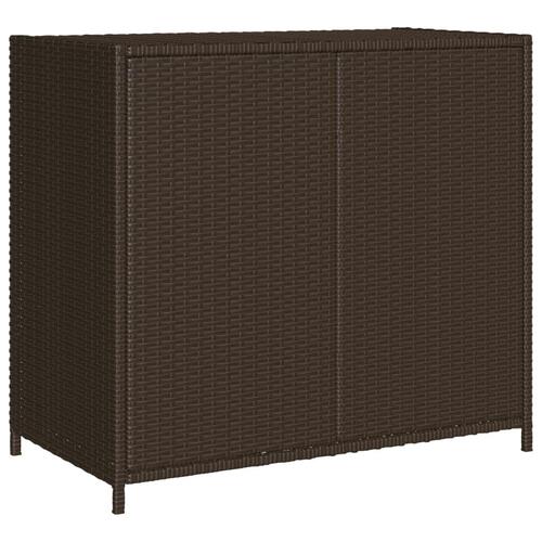 Opbevaringsskab til haven 83x45x76 cm polyrattan brun