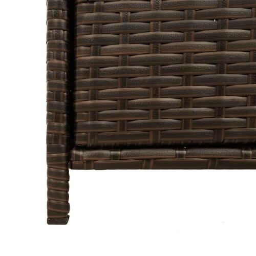 Opbevaringsskab til haven 83x45x76 cm polyrattan brun