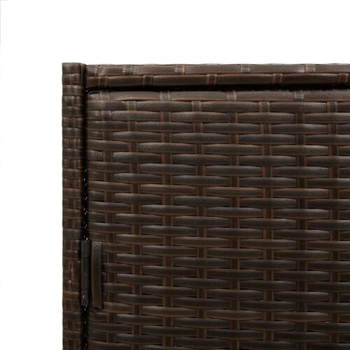 Opbevaringsskab til haven 83x45x76 cm polyrattan brun