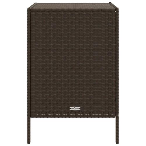Opbevaringsskab til haven 55x59x80 cm polyrattan brun