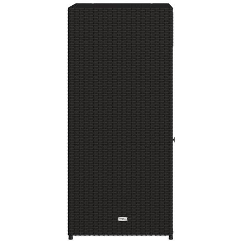 Opbevaringsskab til haven 55x55x111 cm polyrattan sort