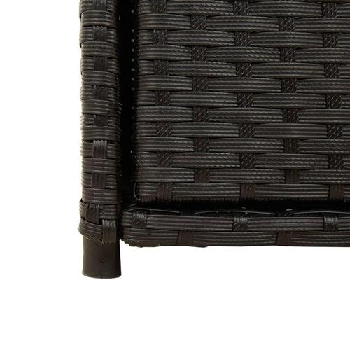 Opbevaringsskab til haven 55x55x111 cm polyrattan sort