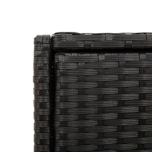 Opbevaringsskab til haven 55x55x111 cm polyrattan sort