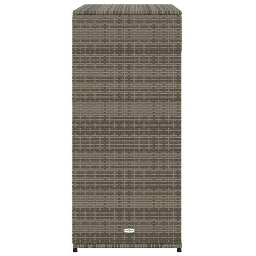Opbevaringsskab til haven 105x55x113 cm polyrattan grå